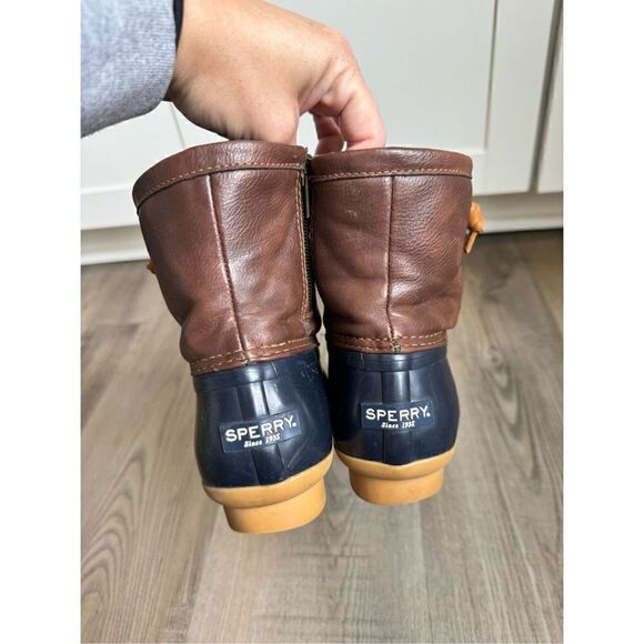 Sperry Top-Sider Girls Style STS91175 Duck Boots Saltwater - Brown Size US 4M - Picture 6 of 13